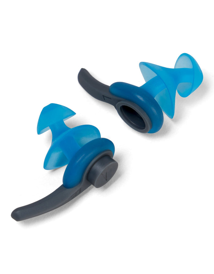 Sleek blue and gray Speedo Biofuse aquatic ear plugs