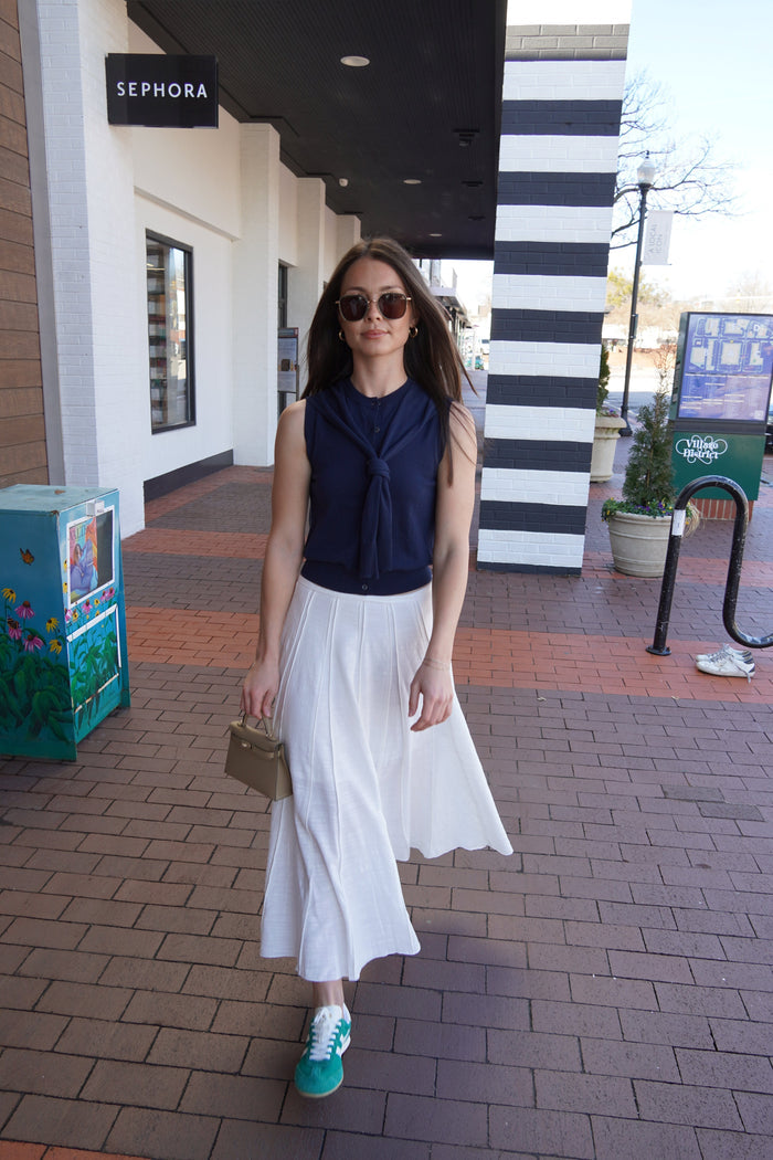 Button Front Vest With Tie-Sweaters-Uniquities