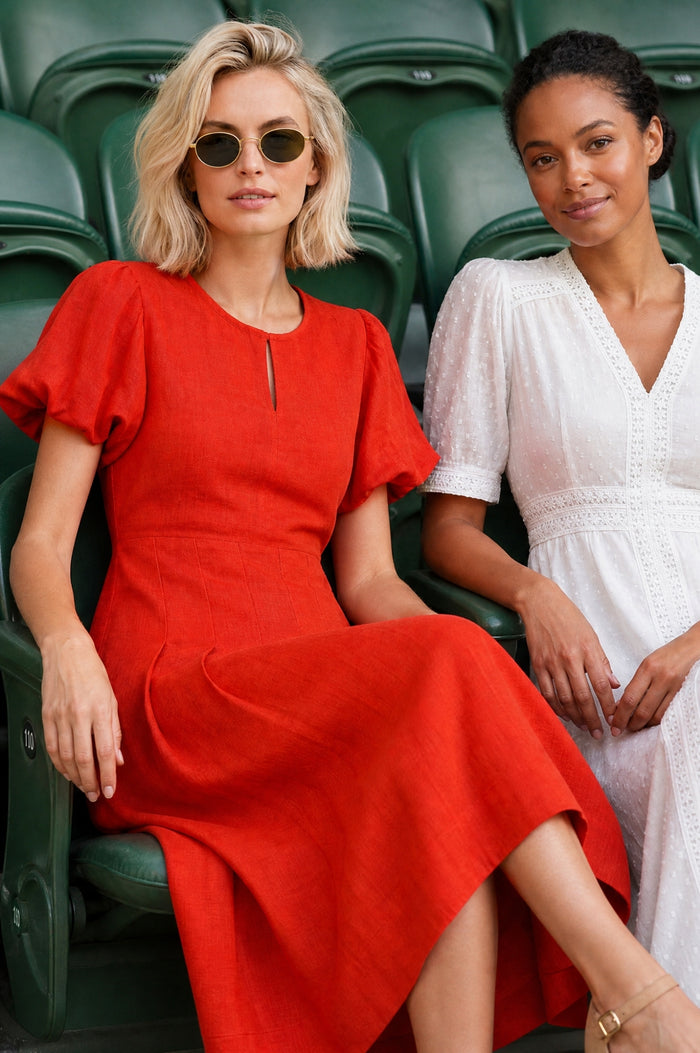 Suki Linen Dress | Red