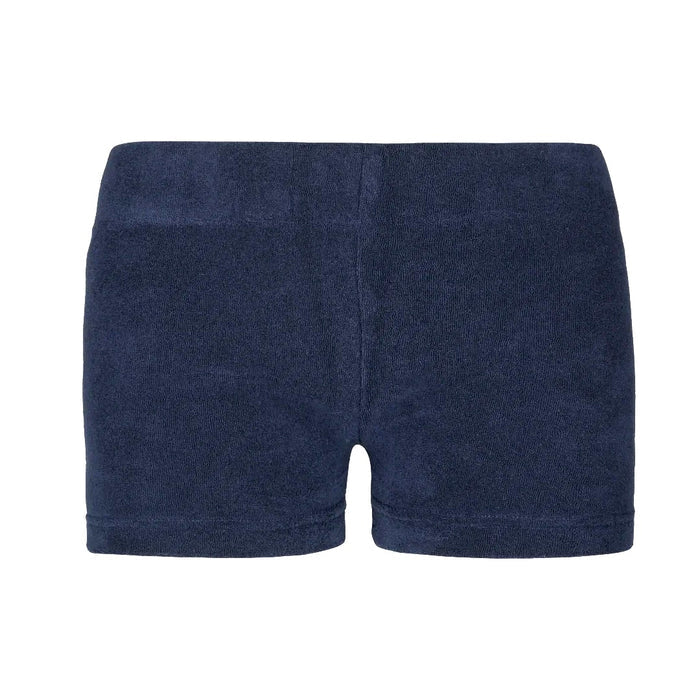 Towelling Beach Bum Hipster Shorts | Navy