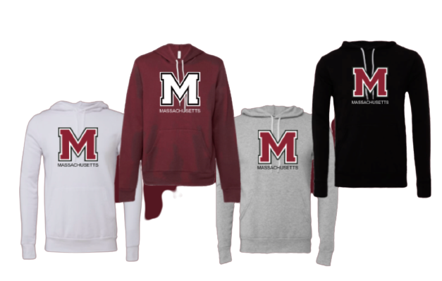 UMass Bella & Canvas hooded sweatshirt