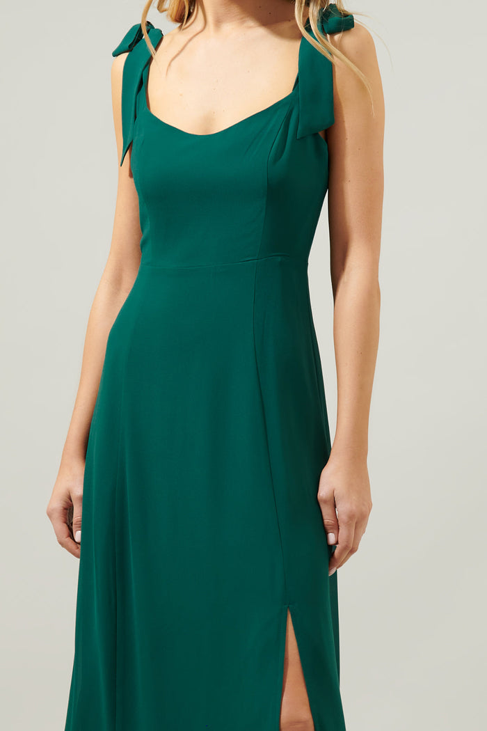 Viejo Tie Strap Midi Dress