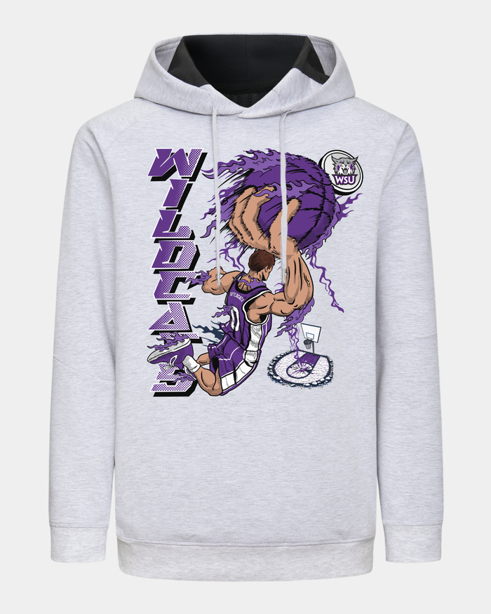 Weber State University Slam Dunk Singular Heather Grey Hoodie