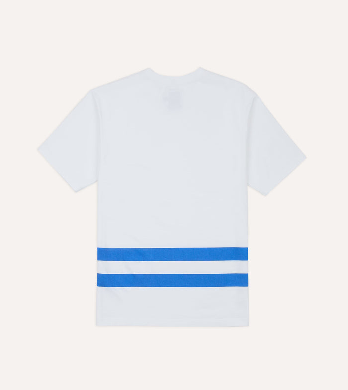 White Printed Stripe Hiking T-Shirt