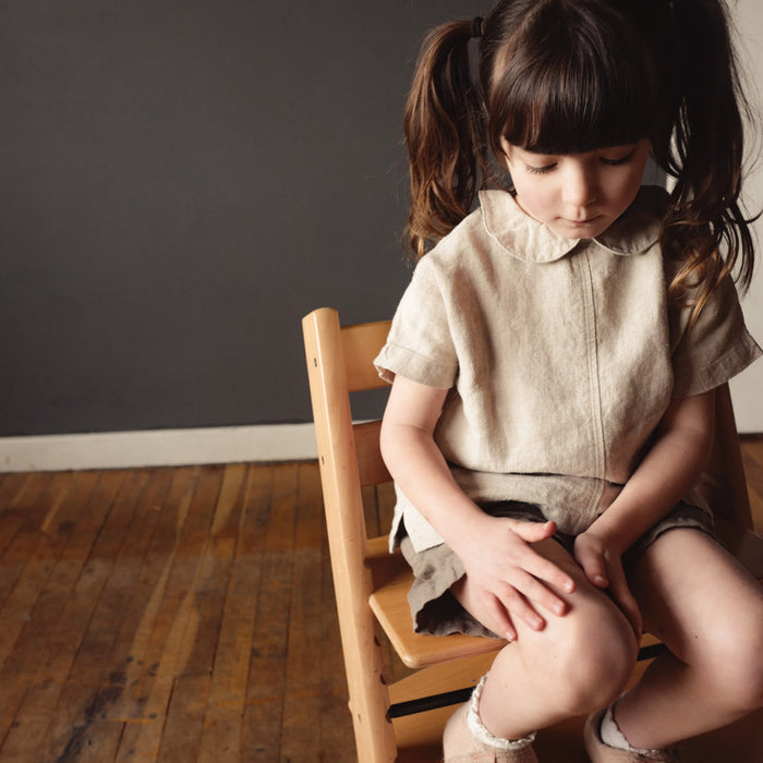 Willow Kids Blouse - Linen - Natural