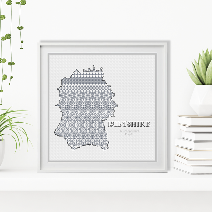 Wiltshire Blackwork Pattern by Peppermint Purple