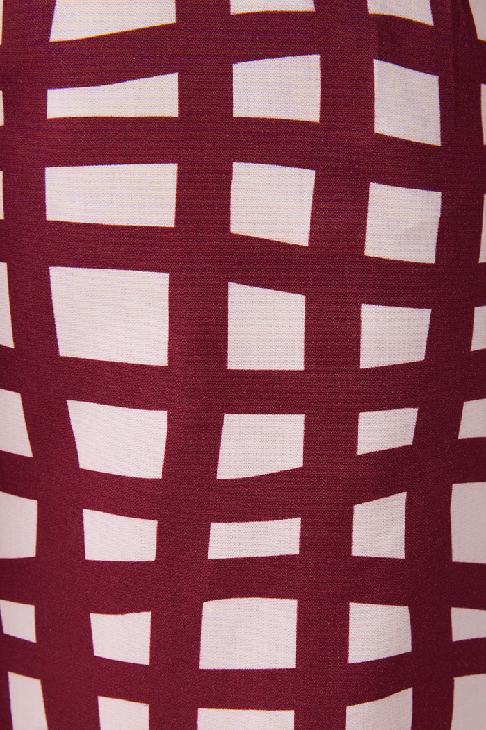 Wine Trama Belt Loops Pockets Pants_7