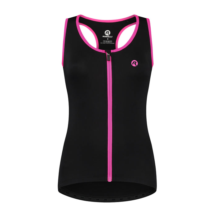Rogelli Abbey fietsshirt dames roze korte mouw voorkant.