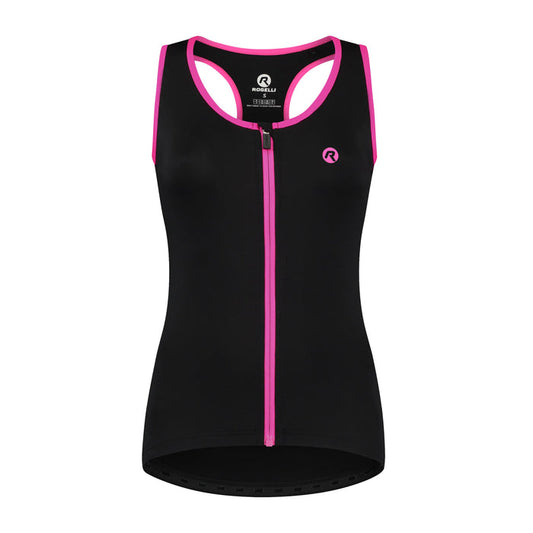 Rogelli Abbey fietsshirt dames roze korte mouw voorkant.