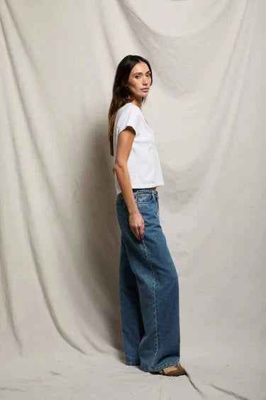 Alanis Recycled V-Neck Tee-Tee Shirts-Uniquities