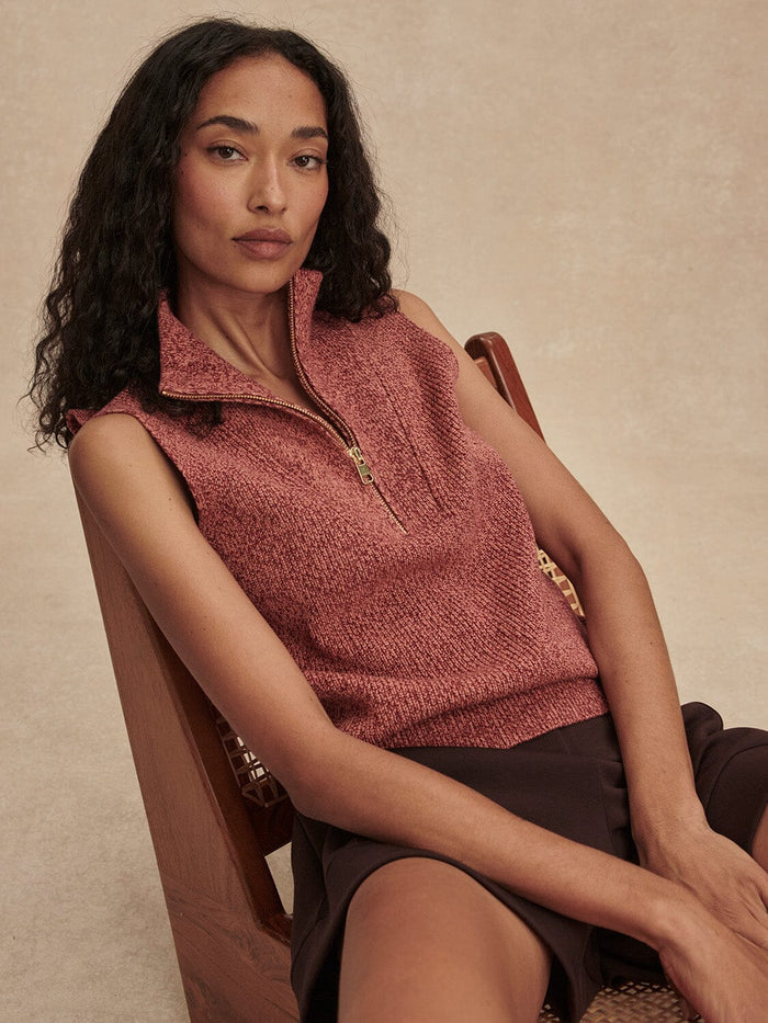 Amina Half Zip Knit-Lounge-Uniquities