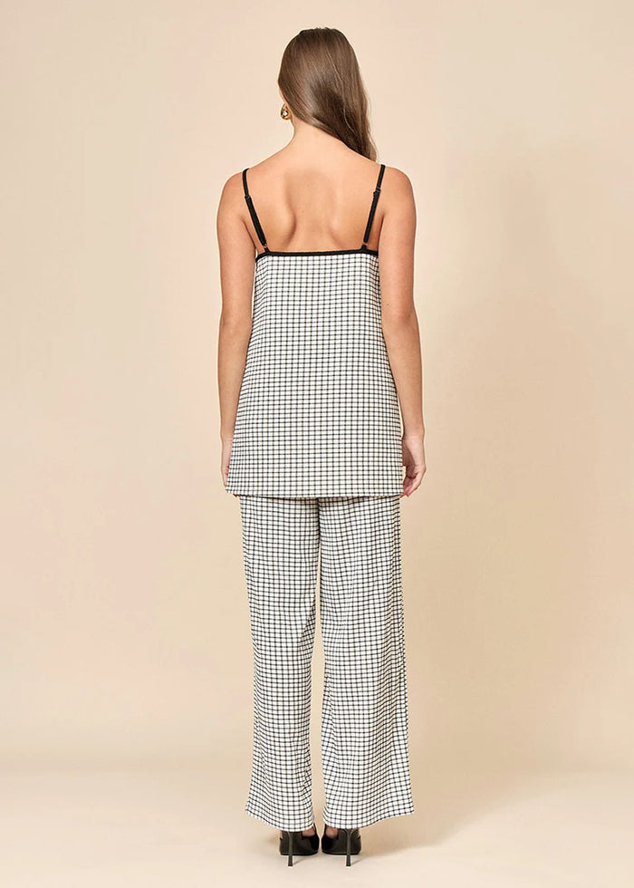 Anya Top - Black & White Grid