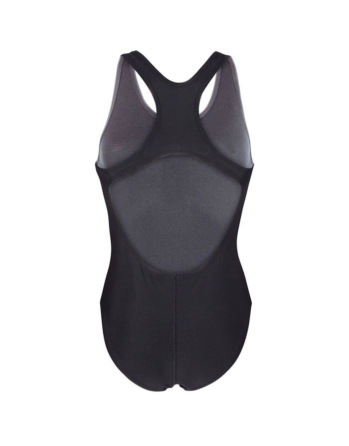 Aquafeel Classic Open black mesh racerback leotard swimsuit