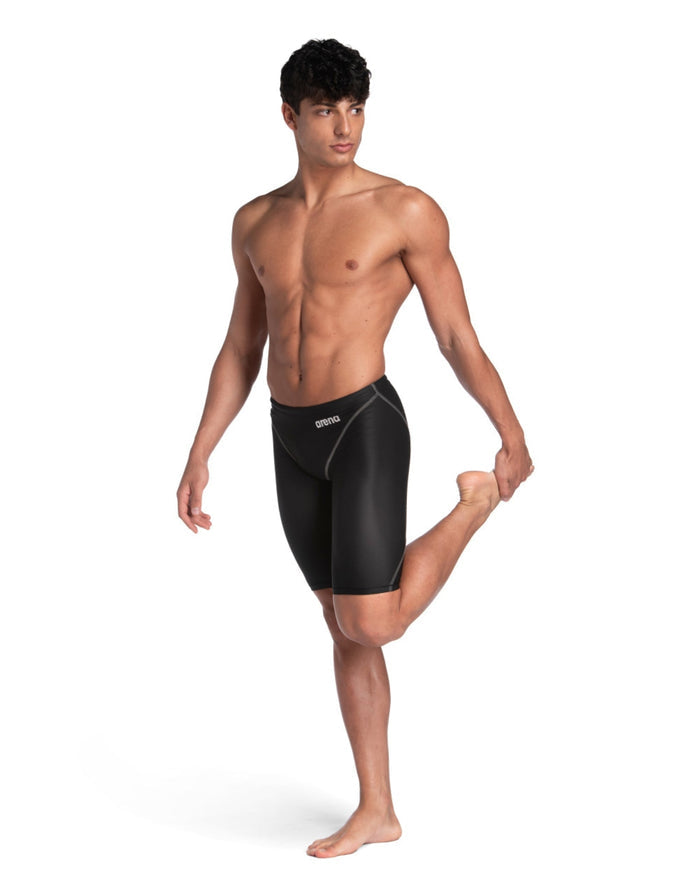 Sleek black Arena Powerskin ST NEXT Jammer speedo trunks with mild compression