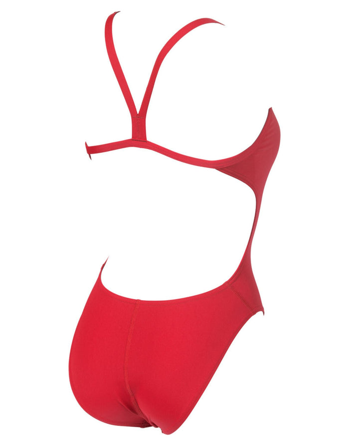 Red Arena Team Challenge Solid swimsuit with crisscross back