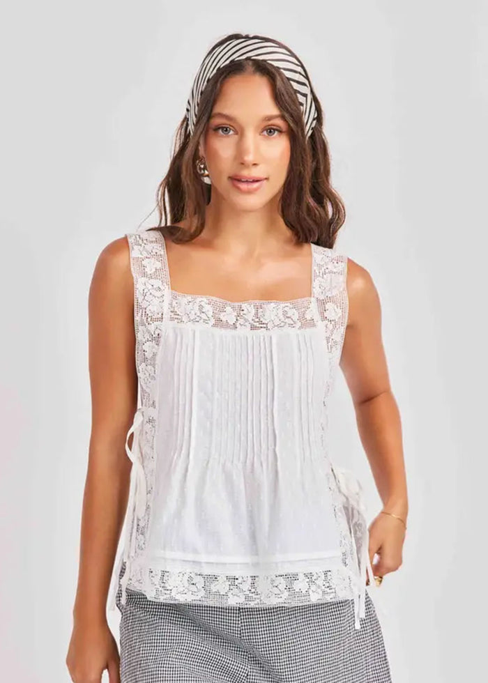 Ariel Apron Top - White
