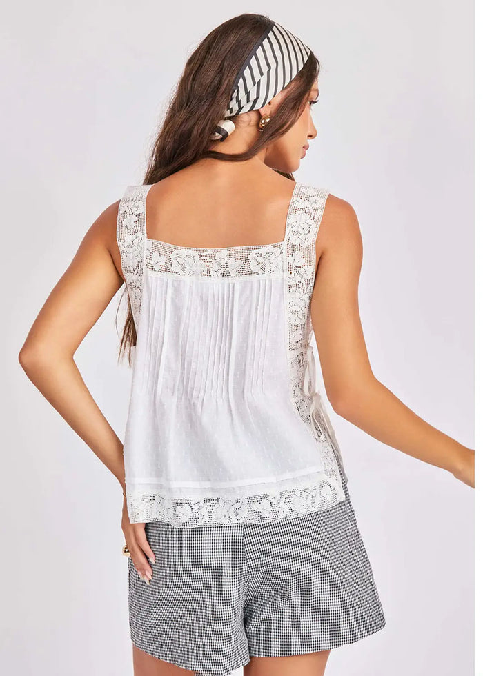 Ariel Apron Top - White