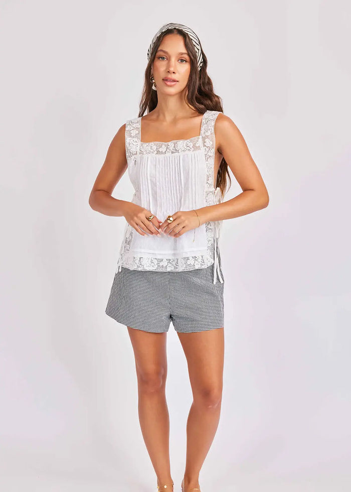 Ariel Apron Top - White