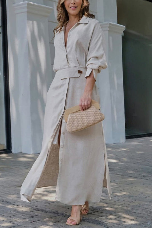 Arwen - Robe maxi avec décolleté en