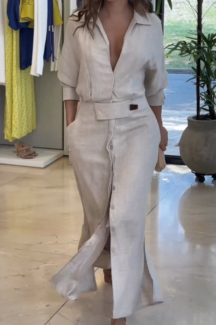 Arwen - Robe maxi avec décolleté en
