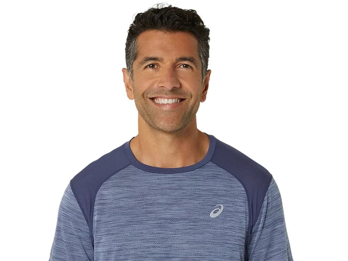 Asics Marathon Road Short Sleeve Top - Denim Blue/Thunder Blue (Men's Sizing)