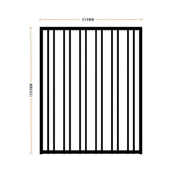 Oxworks Avoca Gate - Aluminium - 1200 x 970mm - Image 5