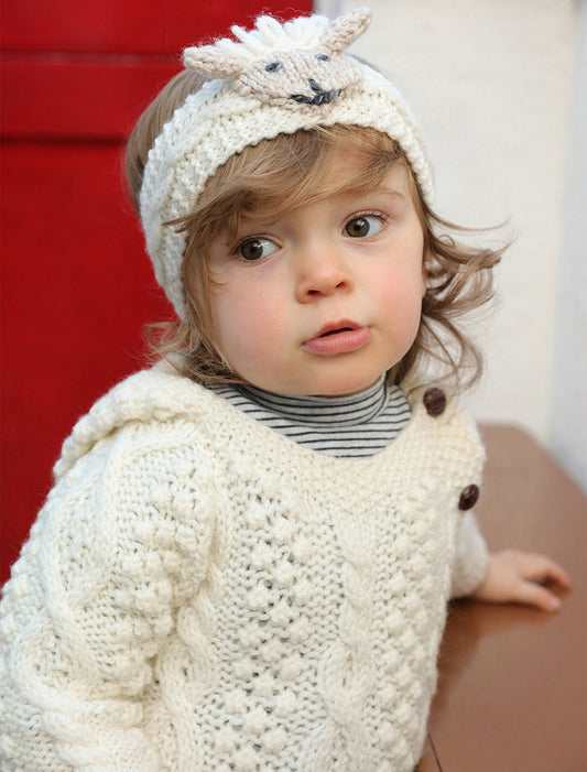 Baby Shepley Aran Headband - white #color-white