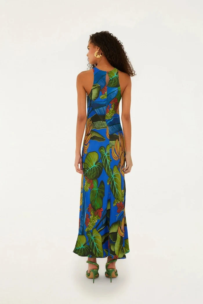 Banana Grapes Maxi Dress-Dresses-Uniquities