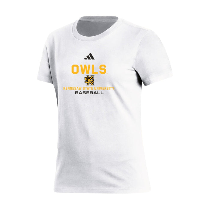 BASEBALL : Women's Fresh Short Sleeve Tee  - White