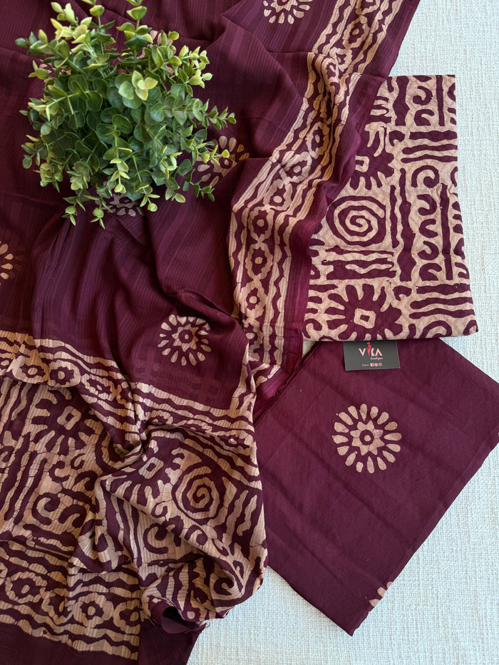 Batik Printed dobby cotton set