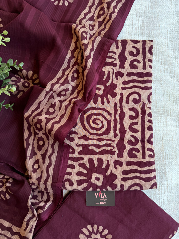 Batik Printed dobby cotton set