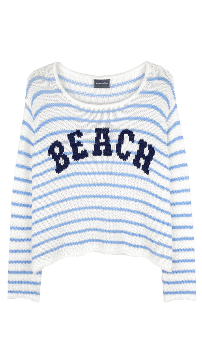 Beach Stripe Crew-Sweaters-Uniquities