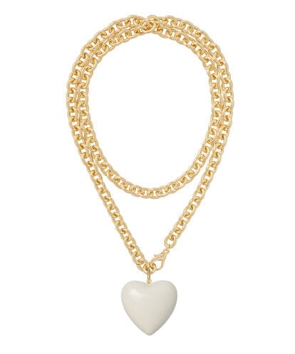 Big Puffy Heart Charm Necklace-Jewelry-Uniquities