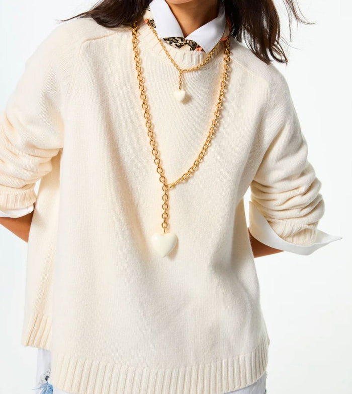 Big Puffy Heart Charm Necklace-Jewelry-Uniquities