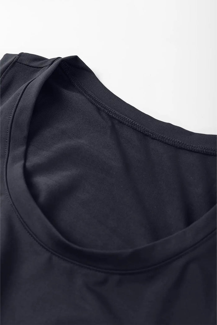Black Casual Tank Style Tie Waist Pocketed Jogger Jumpsuit - Bottoms/Jumpsuits & Rompers