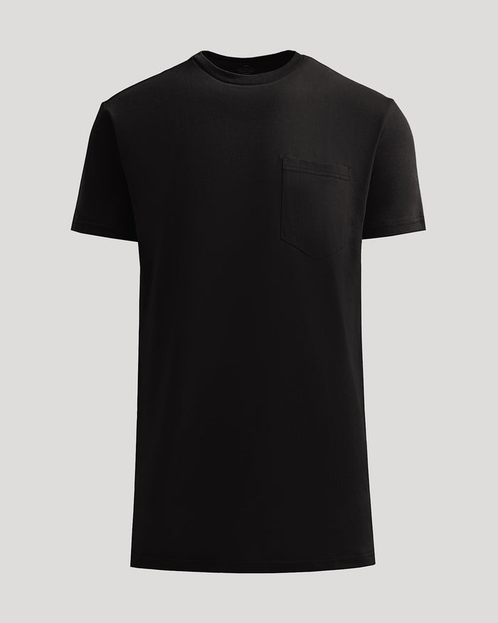Black Tall Heavyweight Pocket Crew, plain with left chest pocket.