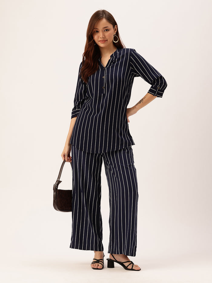 Blue Striped Palazzos