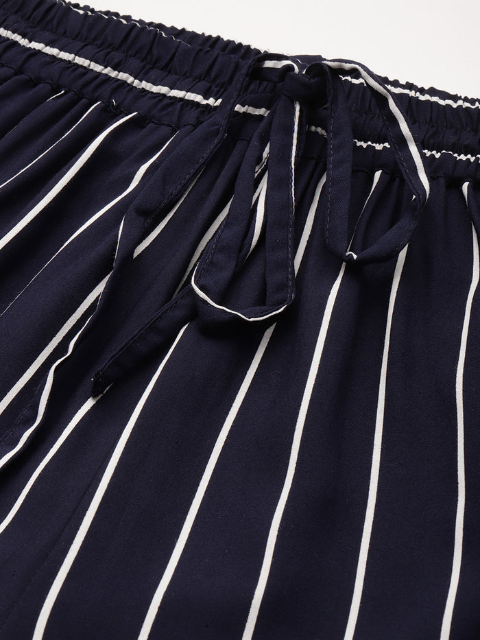 Blue Striped Palazzos