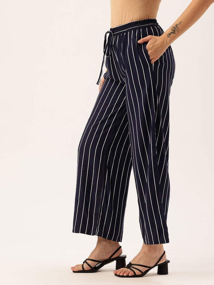 Blue Striped Palazzos