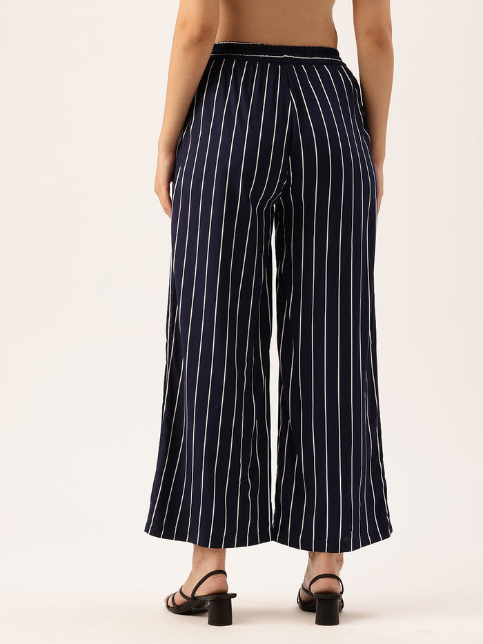 Blue Striped Palazzos