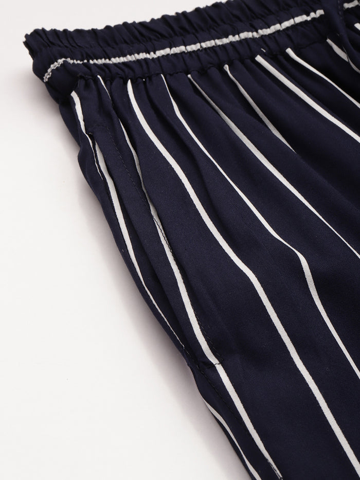 Blue Striped Palazzos