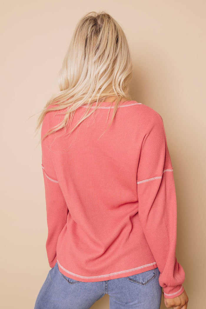 Bobbie Waffle Pullover - Intimate Whispers