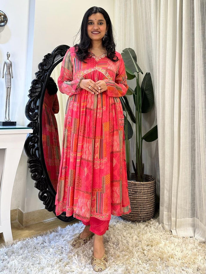Bright Pink Chinnon Alia Set