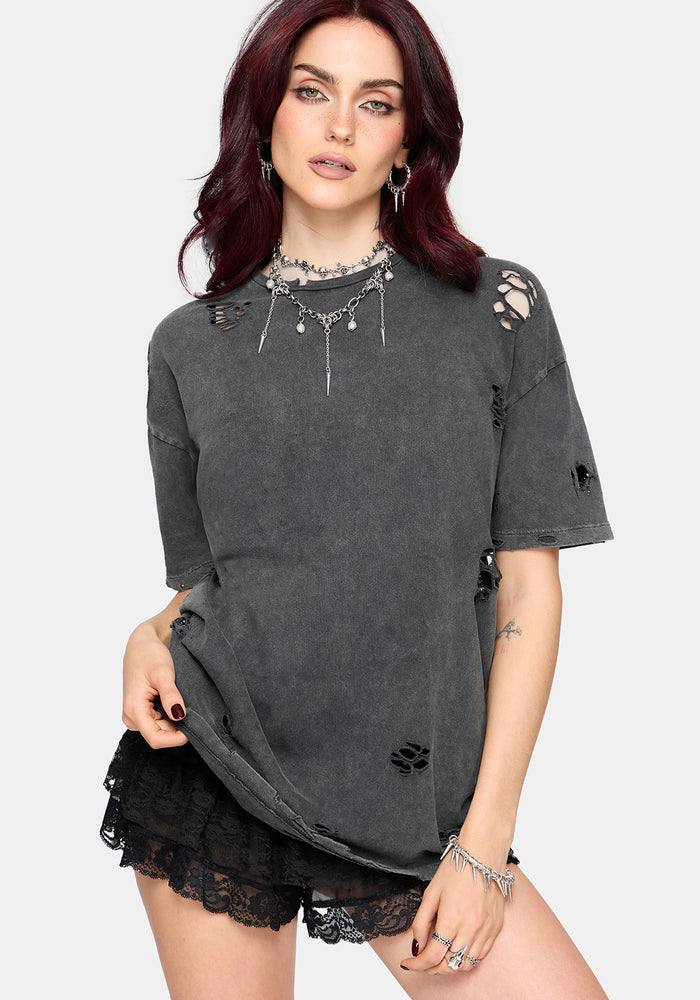 Brooke Distressed Oversized T-Shirt