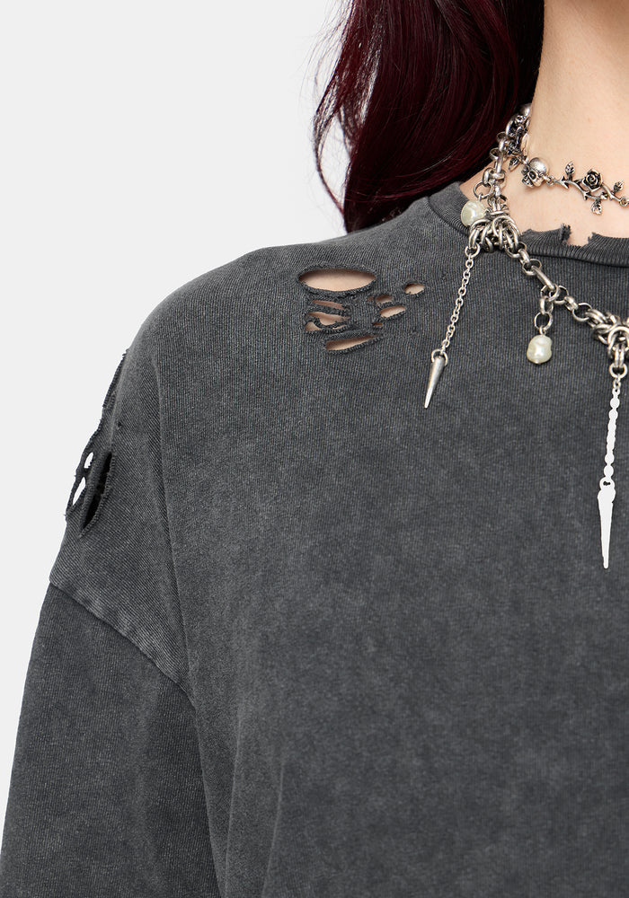 Brooke Distressed Oversized T-Shirt