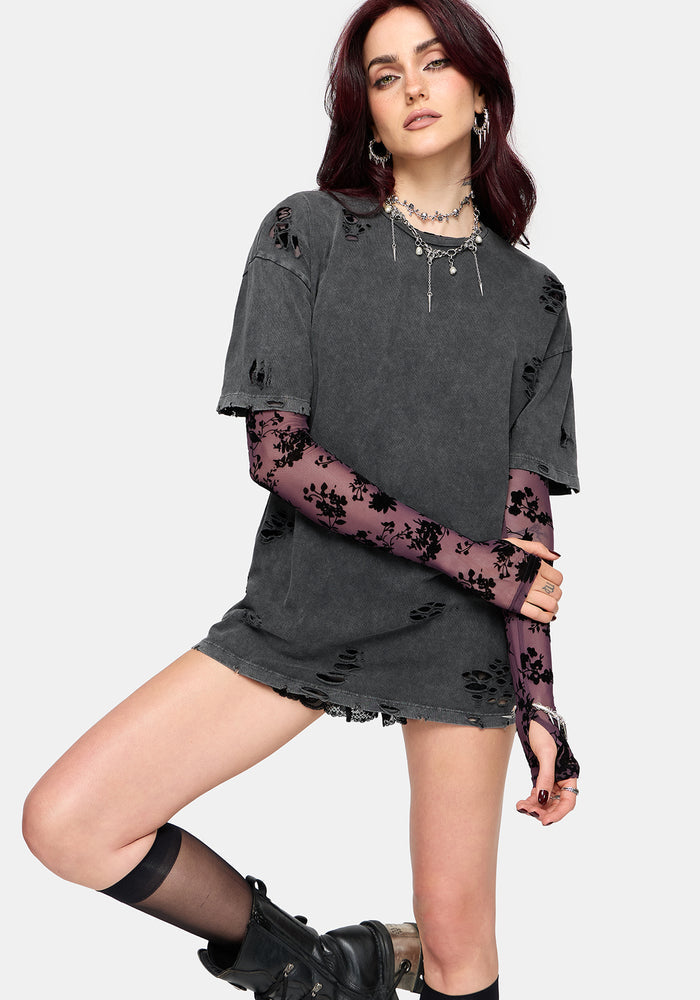 Brooke Distressed Oversized T-Shirt