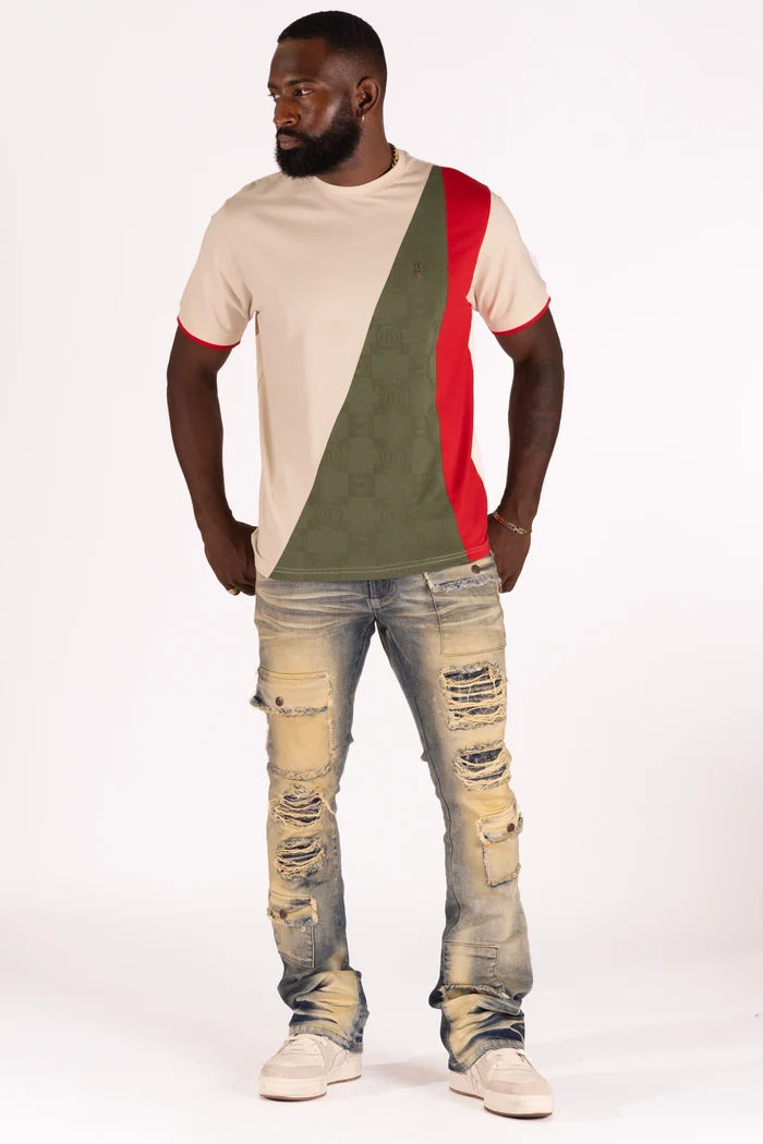 (B&T) MAKOBI "BENINI" T-SHIRT - M348 - OAT