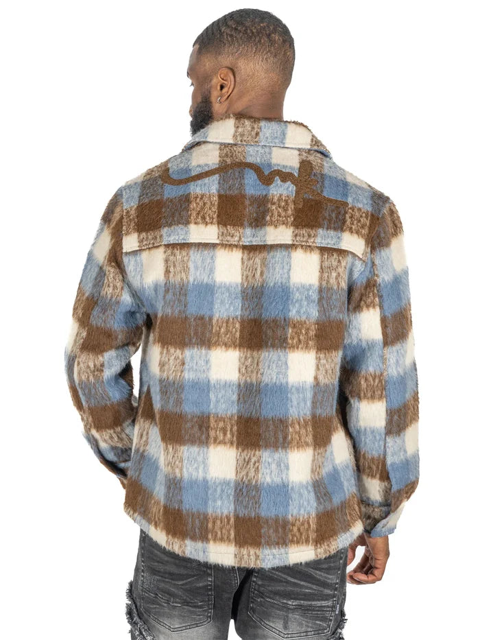 B&T MAKOBI GABANA SHIRT JACKET - M1048B - BROWN