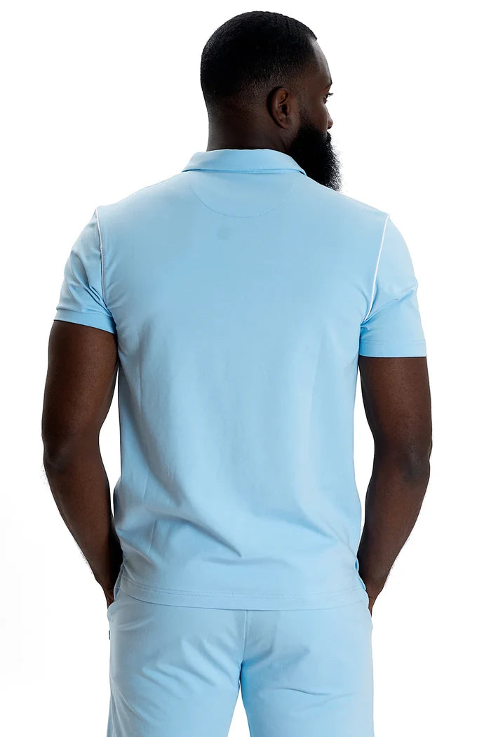 (B&T) MAKOBI RICCI CORE POLO TEE - M344 - LIGHT BLUE