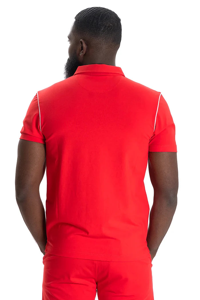 (B&T) MAKOBI RICCI CORE POLO TEE - M344 - RED